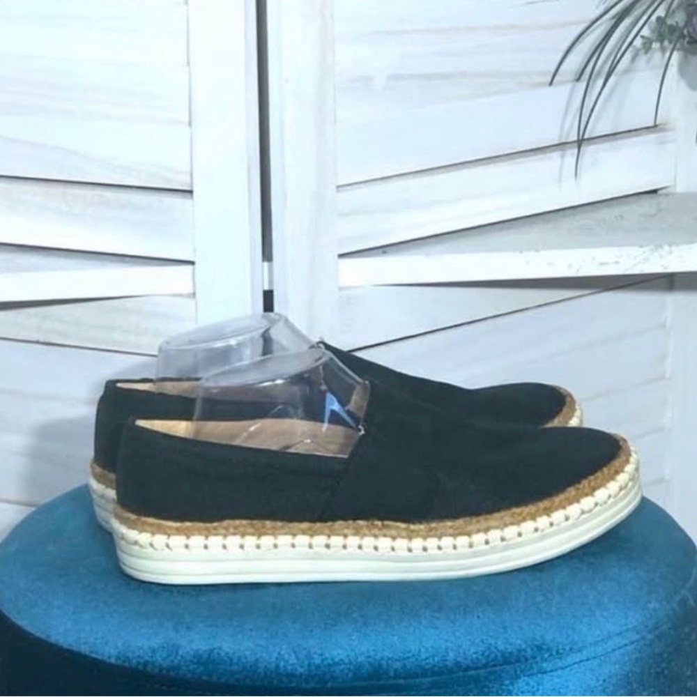 Soda Black Canvas Slip On Flat Shoes Women's Size 10